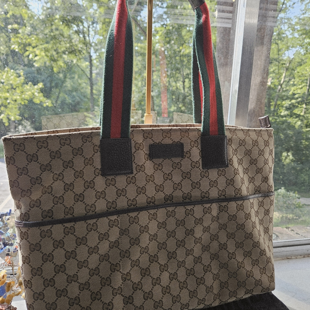 *SOLD*Gucci Beige Monogram Tote Bag